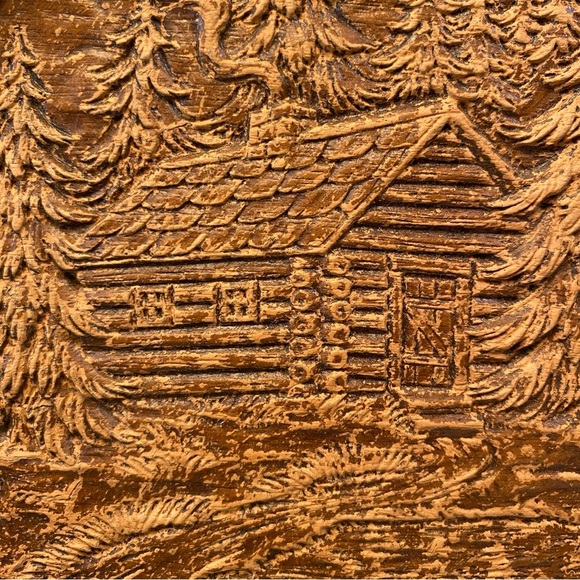 Rustic Cabin Pinecone Decorative Plate - Picture 2 of 8